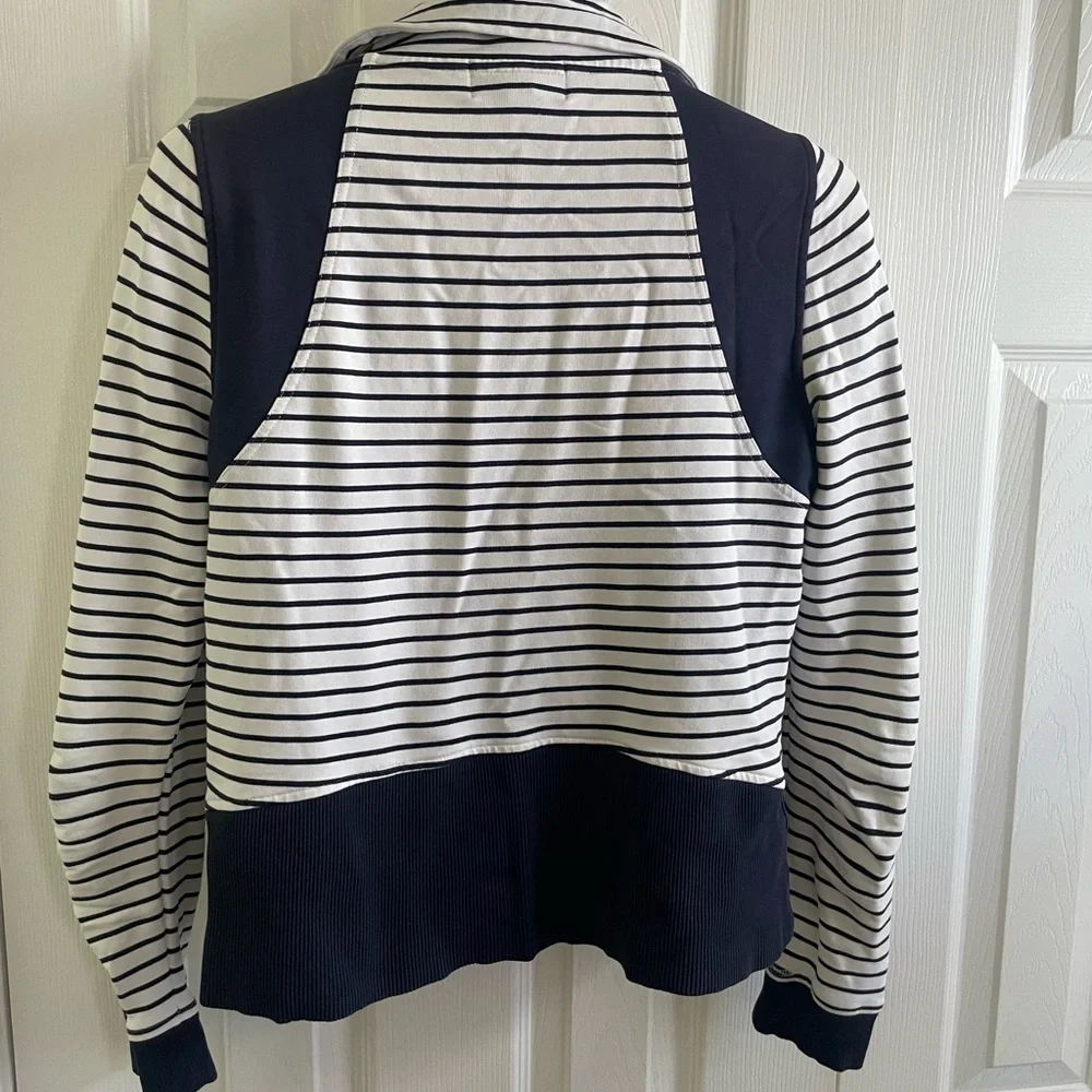 Lauren Ralph Lauren Navy and White Striped Jacket - Picture 10 of 11